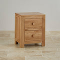 Bedside Table 450mm Wide with Two Drawers in Solid Oak