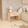 Bedside Table 500mm Wide with a Drawer and a Shelf in Birch Plywood