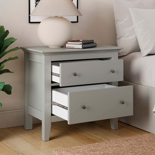 Bedside Table 500mm Wide with a Drawer and a Shelf in Painted MDF