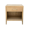 Bedside Table 500mm Wide with a Drawer and a Shelf in Solid Oak