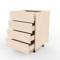Chest of Four Drawers 600mm Wide in Birch Plywood