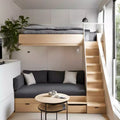 Compact Living System Bed and Storage Wall System 800mm Modules in Painted MDF