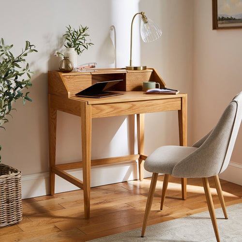 Compact Living System Desk Bed and Wardrobe System in Solid Oak