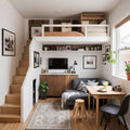 Compact Living System Under Window Storage and Seating System in Birch Plywood