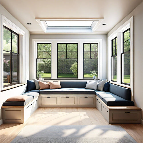 Compact Living System Under Window Storage and Seating System in Solid Oak