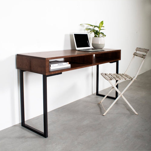 Console Desk 800mm Wide by 400mm Deep in Solid Ash