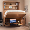 Fold Down Bed and Desk Cabinet 800mm Wide in Birch Plywood