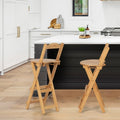 Folding Bar Stool 750mm High in Solid Oak