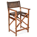 Folding Counter Stool 650mm High in Solid Oak