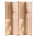 Folding Screen Four Panel 600mm Panels in Solid Ash