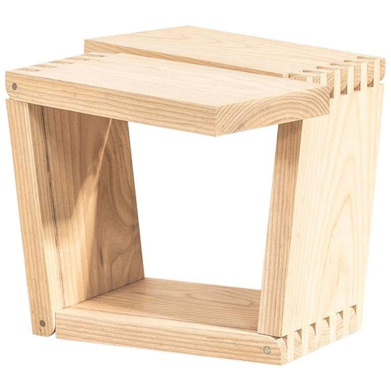 Folding Stool 450mm High in Solid Ash