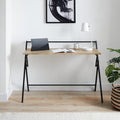 Freestanding Folding Desk 800mm Wide in Solid Oak