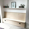 Hall Bench 600mm Wide with a Lift Up Seat in Birch Plywood