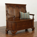 Hall Bench 600mm Wide with a Lift Up Seat in Solid Oak
