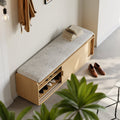 Hall Bench 800mm Wide with Shoe Storage Under in Birch Plywood