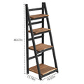 Ladder Shelf 600mm Wide with Four Shelves in Solid Ash