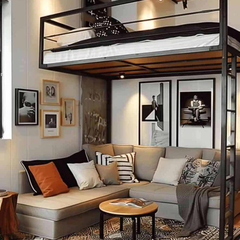 Loft Room Bedroom Package in Solid Walnut