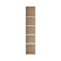 Narrow Bookcase 600mm Wide with Five Shelves in Solid Ash