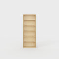 Narrow Bookcase 800mm Wide with Six Shelves in Birch Plywood