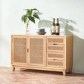 Narrow Sideboard 800mm Wide by 400mm Deep in Rattan and Ash