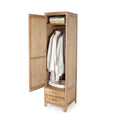 Narrow Wardrobe 600mm Wide by 560mm Deep in Solid Oak