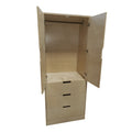 Narrow Wardrobe 800mm Wide by 560mm Deep in Birch Plywood