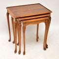 Nest of Three Tables and a Matching Console in Solid Walnut