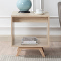 Side Table 450mm Wide with a Shelf in Solid Oak