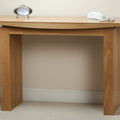 Slim Console Table 800mm Wide by 250mm Deep in Solid Oak