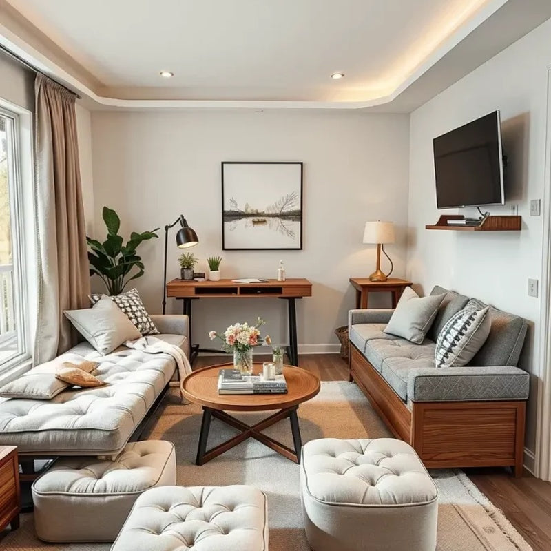 Small Living Room Package in Solid Oak