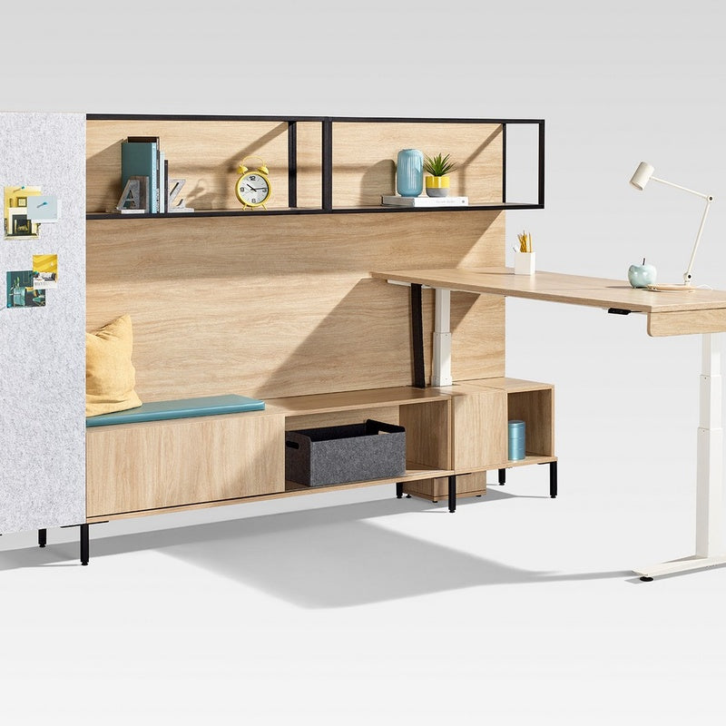 Standing Desk Package in Solid Ash