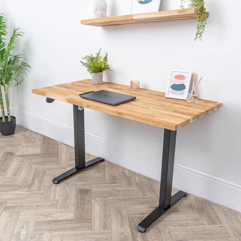 Standing Desk Package in Solid Oak